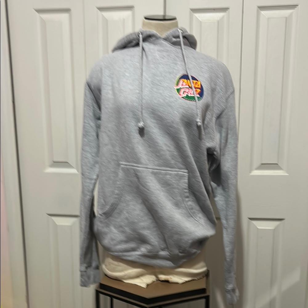 Gray Hoodie with Santa Cruz